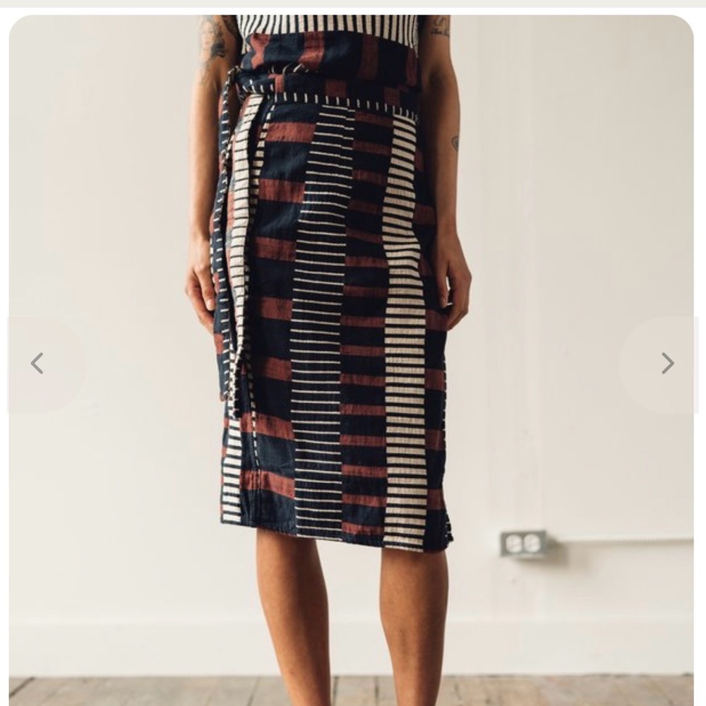 Ace & Jig reversible pencil wrap skirt in Lockwood/Cheshire
